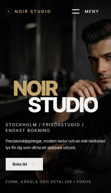 Noir Studio, sajten visad i mobilen